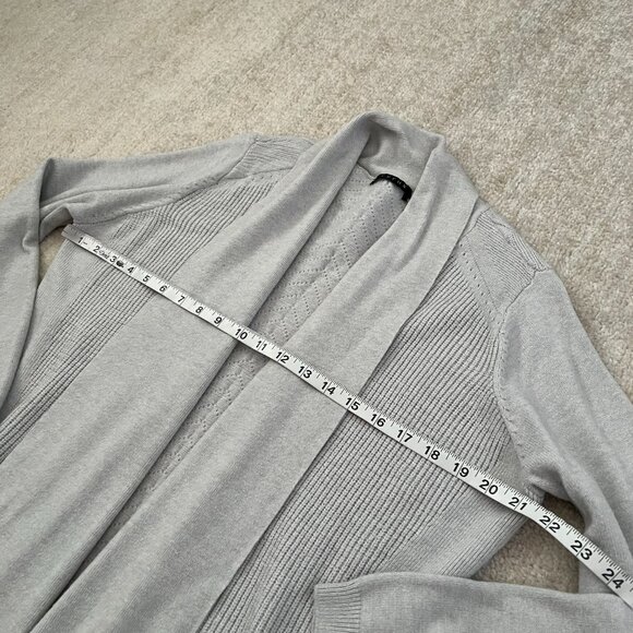Cyrus Open Front Gray Cardigan Sweater L - Picture 6 of 12